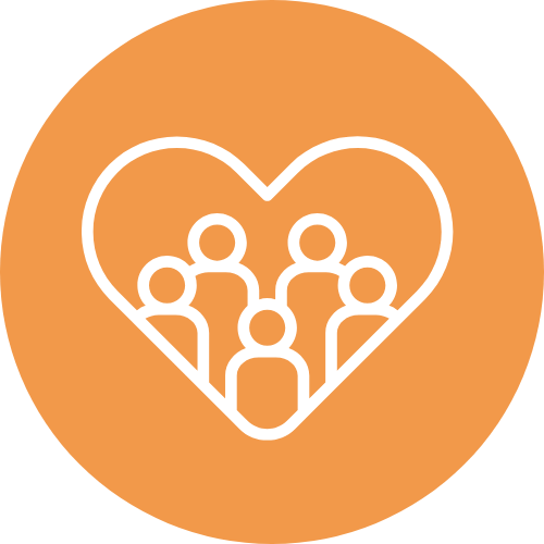 500x500px Icon Orange Circle community