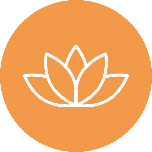 500x500px Icon Orange Circle lotus