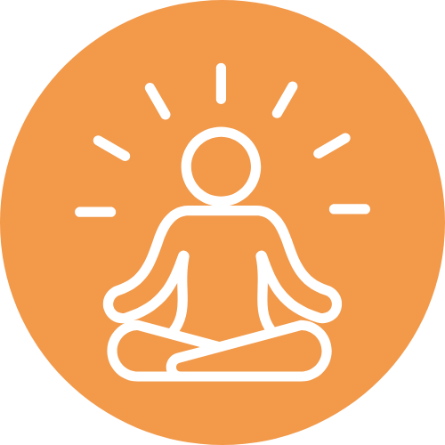 500x500px Icon Orange Circle meditation