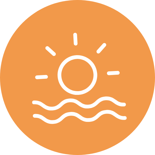 500x500px Icon Orange Circle sun sea