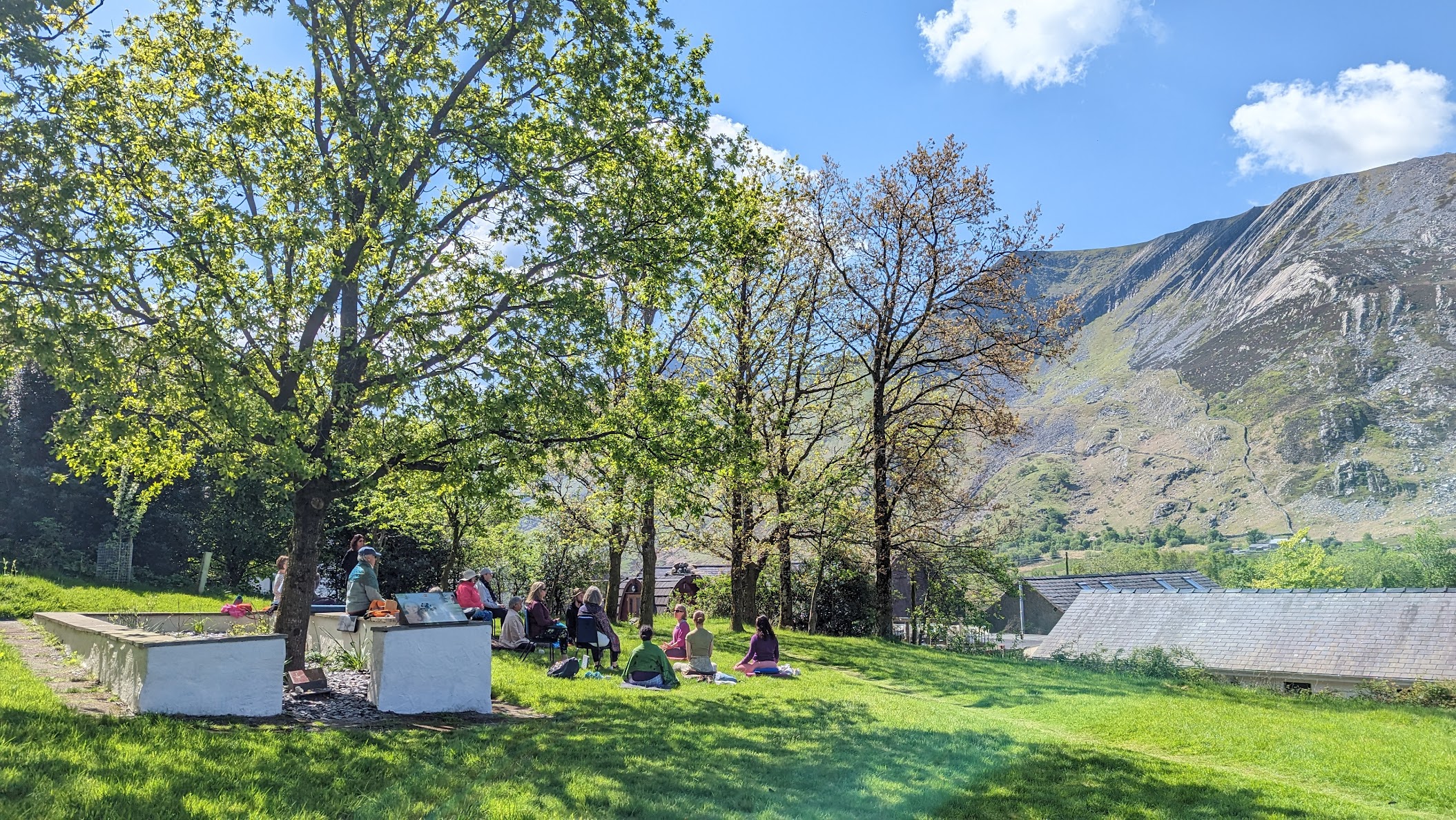 meditating in snowdonia yoga retreat and the dru centre